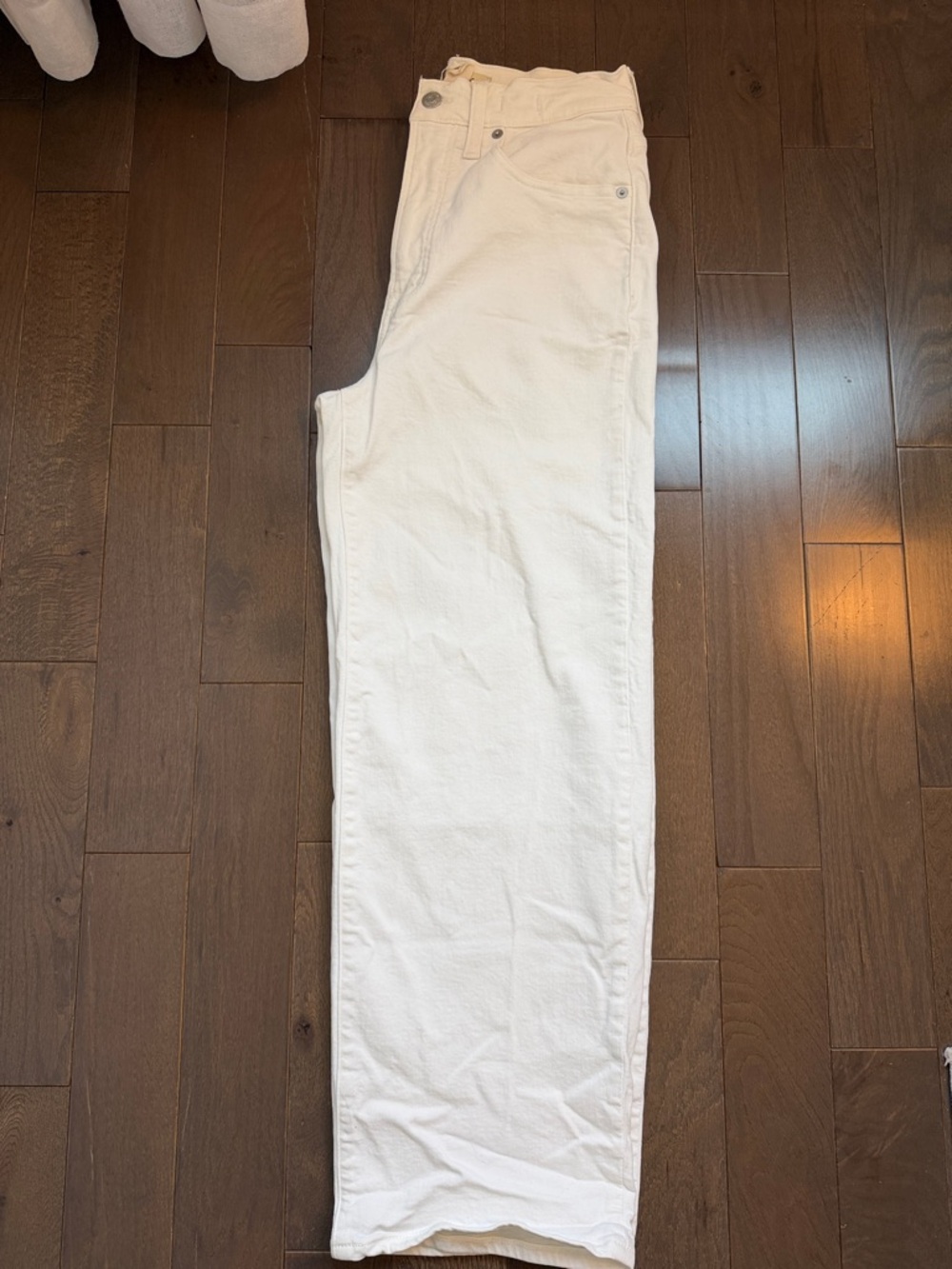 Madewell Women's The Perfect Vintage Wide Crop Jean in Off-White